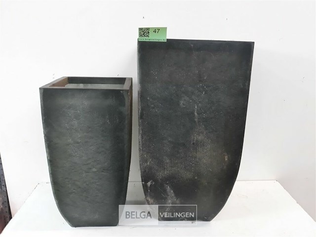 1 x bloembakken set polyester 2 stuks - afbeelding 1 van  3