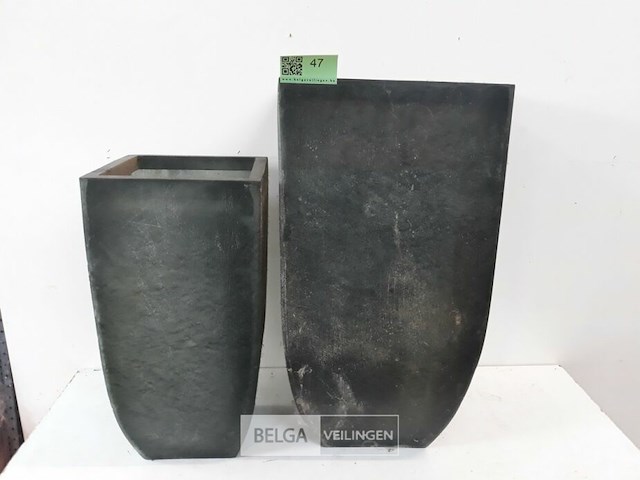 1 x bloembakken set polyester 2 stuks - afbeelding 2 van  3