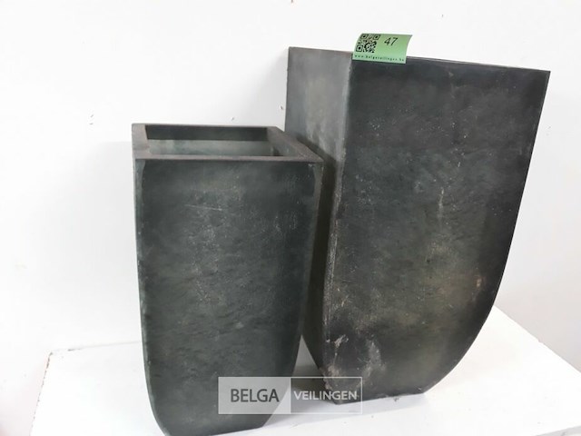 1 x bloembakken set polyester 2 stuks - afbeelding 3 van  3