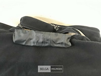 1 x bodywarmer fleece met kap blauw/grijs xxl - afbeelding 3 van  3