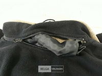 1 x bodywarmer fleece met kap blauw/grijs xxl - afbeelding 3 van  3