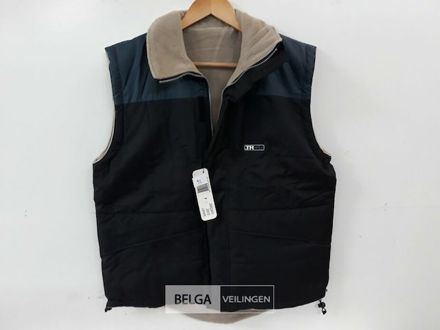 1 x bodywarmer zwart/blauw l - afbeelding 2 van  3
