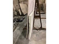 1 x bok met plaat composiet en plaat bianco carrara 8cm dik - afbeelding 2 van  4