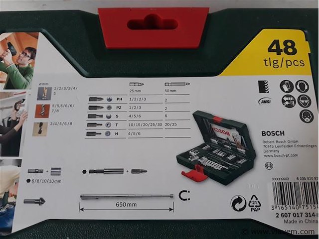 1 x bosch bits en borenset 48 delig - afbeelding 2 van  2