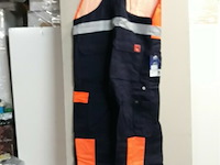 1 x bretelbroek blauw fluo-oranje fristads 50 - afbeelding 3 van  3