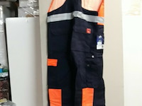 1 x bretelbroek blauw fluo-oranje fristads 50 - afbeelding 3 van  3