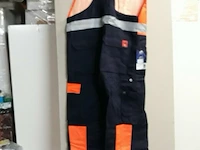 1 x bretelbroek blauw fluo-oranje fristads 50 - afbeelding 3 van  3