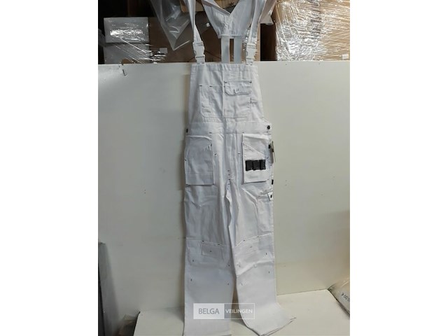 1 x bretelbroek wit wolf line 46 - afbeelding 2 van  3