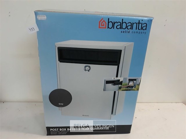 1 x brievenbus brabantia grey - afbeelding 2 van  3