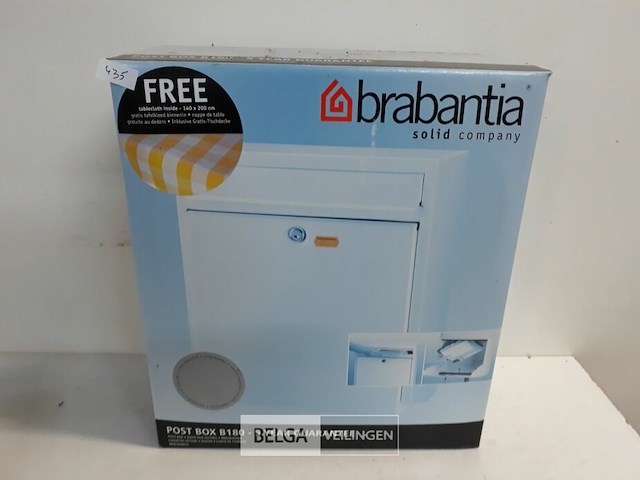 1 x brievenbus brabantia silver grey - afbeelding 1 van  3