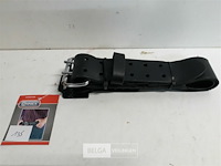 1 x broekriem leder dubbele gesp - afbeelding 1 van  3