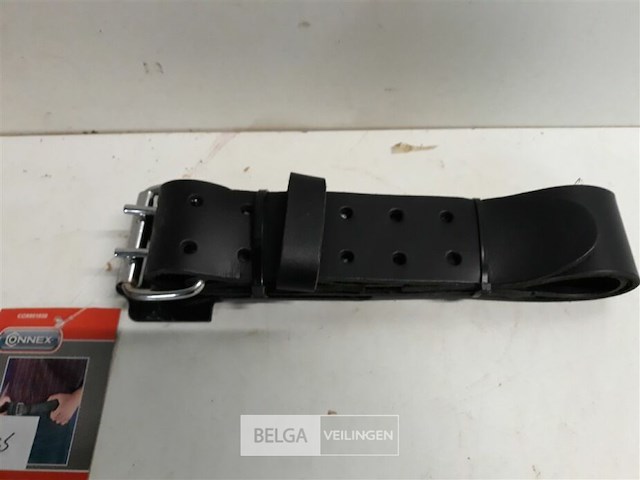 1 x broekriem leder dubbele gesp - afbeelding 3 van  3