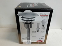 1 x buitenlamp inox op voet 50 cm - afbeelding 3 van  3