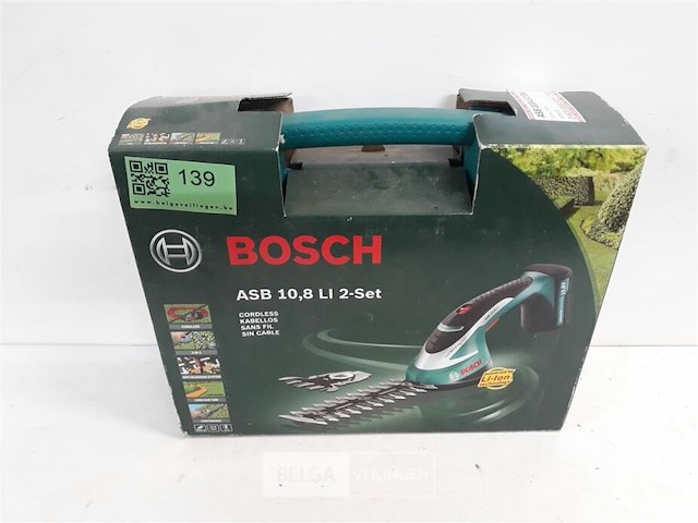1 x buxusschaar 12 cm abs 10,8 li pvc opbergdoos + vervangmes als grasschaar lader 3,5u - afbeelding 1 van  3