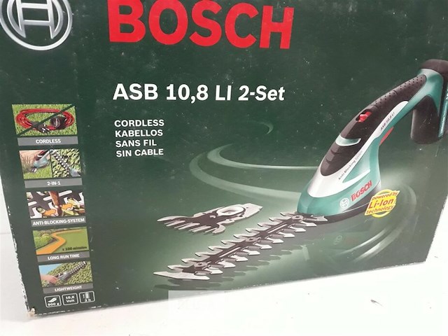 1 x buxusschaar 12 cm abs 10,8 li pvc opbergdoos + vervangmes als grasschaar lader 3,5u - afbeelding 3 van  3
