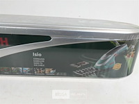 1 x buxusschaar 12 cm isio 3,6v + vervangmes als grasschaar in blikken opbergdoos - afbeelding 3 van  3