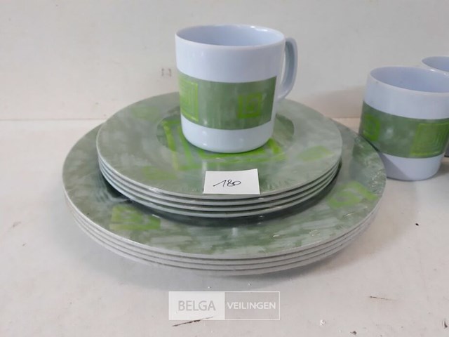 1 x campeer dinner set melamine - afbeelding 3 van  3