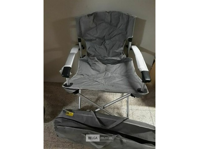 1 x campingstoel alu leuning opklapbaar - afbeelding 1 van  3