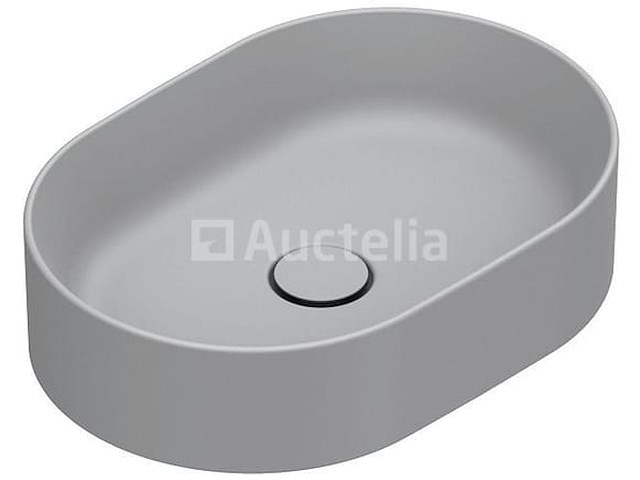1 x catalano lavabo 50 x 35 cemento satina cataglaze + antibaceterial protection - afbeelding 1 van  4