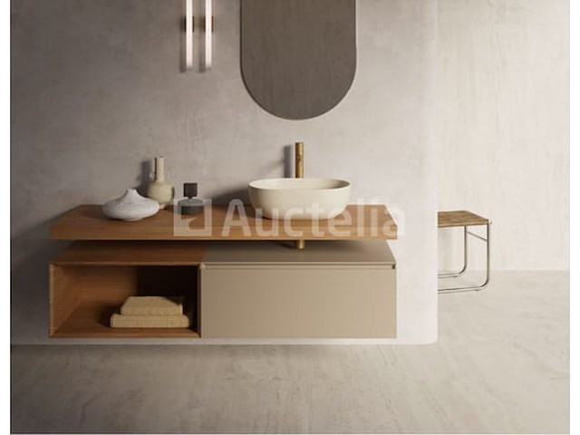 1 x catalano lavabo 50 x 35 cemento satina cataglaze + antibaceterial protection - afbeelding 1 van  4