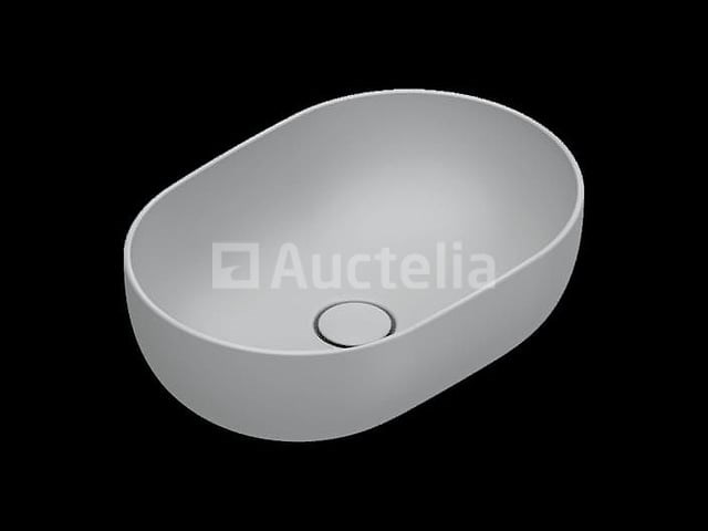 1 x catalano lavabo 50 x 35 cemento satina cataglaze + antibaceterial protection - afbeelding 1 van  4