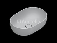 1 x catalano lavabo 50 x 35 cemento satina cataglaze + antibaceterial protection - afbeelding 1 van  4