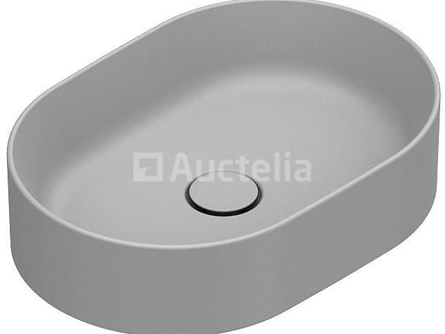 1 x catalano lavabo 50 x 35 cemento satina cataglaze + antibaceterial protection - afbeelding 2 van  4