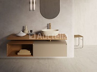 1 x catalano lavabo 50 x 35 cemento satina cataglaze + antibaceterial protection - afbeelding 4 van  4