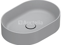 1 x catalano lavabo 50 x 35 cemento satina cataglaze + antibaceterial protection - afbeelding 1 van  4