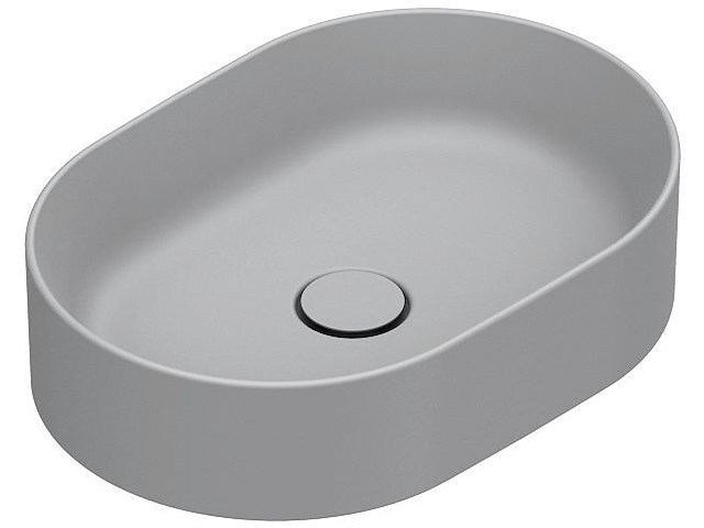 1 x catalano lavabo 50 x 35 cemento satina cataglaze + antibaceterial protection - afbeelding 1 van  4