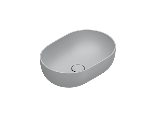 1 x catalano lavabo 50 x 35 cemento satina cataglaze + antibaceterial protection - afbeelding 4 van  4