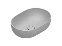 1 x catalano lavabo 50 x 35 cemento satina cataglaze + antibaceterial protection - afbeelding 4 van  4
