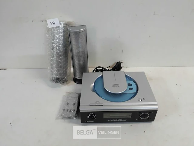 1 x cd speler met 2 boxen + afstandsbediening - afbeelding 2 van  3