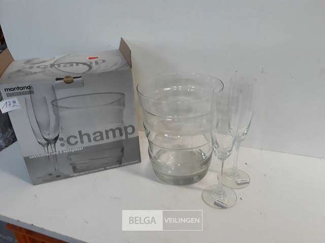 1 x champagneset emmer + 2 glazen - afbeelding 1 van  3