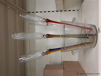 1 x champagneset houder + 6 glazen gekleurd - afbeelding 2 van  2