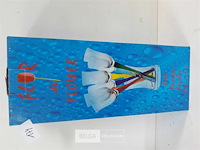 1 x champagneset houder + 6 glazen gekleurd - afbeelding 2 van  3