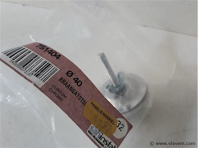 1 x chrome stop voor kraangat - afbeelding 2 van  2