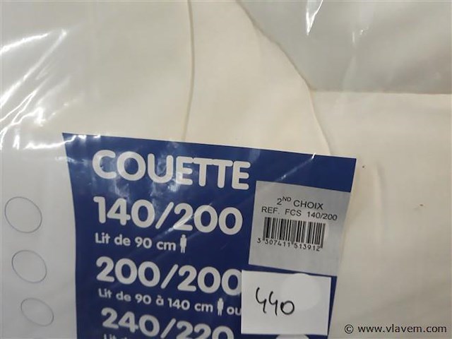1 x dekbed 140x200 b-kwaliteit - afbeelding 1 van  2