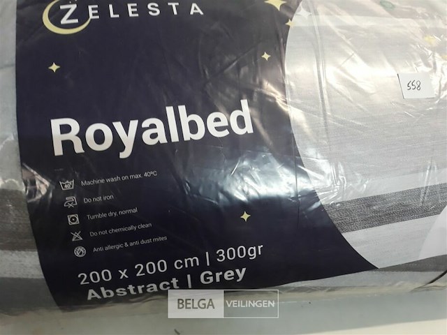 1 x dekbed zelesta 200x200 grey - afbeelding 3 van  3