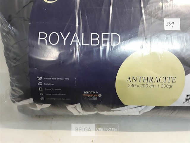 1 x dekbed zelesta 240x200 antraciet - afbeelding 3 van  3