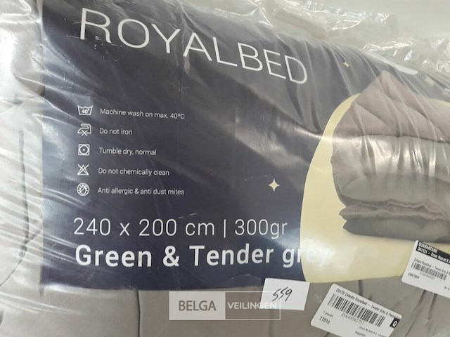 1 x dekbed zelesta 240x200 groen/grijs - afbeelding 3 van  3