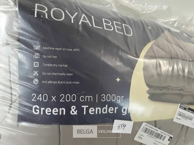 1 x dekbed zelesta 240x200 groen/grijs - afbeelding 3 van  3
