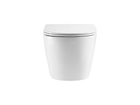1 x design hangtoilet tornado wit - gesloten onderbodem - afbeelding 2 van  6