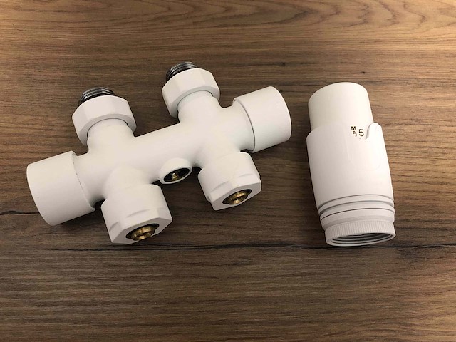 1 x design kraanset wit - vloer (recht) - afbeelding 1 van  2