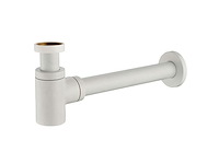 1 x design sifon met afvoerplug mat wit - afbeelding 5 van  5