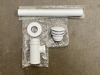 1 x design sifon met afvoerplug mat wit - afbeelding 2 van  5