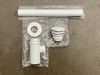 1 x design sifon met afvoerplug mat wit - afbeelding 2 van  5