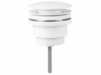 1 x design sifon met afvoerplug mat wit - afbeelding 4 van  5