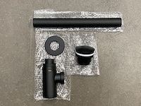 1 x design sifon met afvoerplug mat zwart - afbeelding 2 van  5
