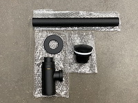 1 x design sifon met afvoerplug mat zwart - afbeelding 2 van  5